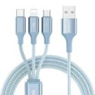 ROMOSS CB25 3 In 1 3.5A  8 Pin + Micro USB + Type C/USB-C Cable 1.5m(Star Blue) - 1