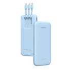 ROMOSS Phc10 15W 10000mAh Power Bank Built In 3 Cables(Blue) - 1