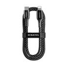 ROMOSS 20W Type-C to 8 Pin Braided Wear-Resistant Charging Data Cable, Length: 1.2m(Black) - 1