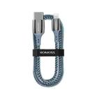 ROMOSS 20W Type-C to 8 Pin Braided Wear-Resistant Charging Data Cable, Length: 1.2m(Navy Blue) - 1