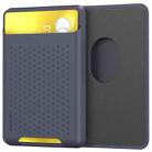 For IPhone 12 / 13 / 14 Series AhaStyle PT133 Mobile Phone Magnetic Silicone Card Case(Midnight Blue Frosted) - 1