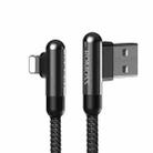 ROMOSS CB12A USB To 8 Pin Mobile Phone Charging Cable Double Elbow Data Cable, Length: 1m(Black) - 1