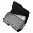 5.2-6.5 inch Cell Phone Universal Hanging Waist Bag Clip Leather Case(Black) - 4