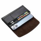 3.5-4.0 inch Multifunctional Waist Bag Mobile Phone Leather Case(Black) - 5
