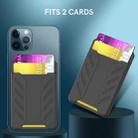For iPhone 12 / 13 / 14 Series AhaStyle PT133-A Silicone Magnetic Card Case(Black) - 6