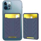 For iPhone 12 / 13 / 14 Series AhaStyle PT133-A Silicone Magnetic Card Case(Midnight Blue) - 1