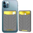 For iPhone 12 / 13 / 14 Series AhaStyle PT133-A Silicone Magnetic Card Case(Dark Gray) - 1