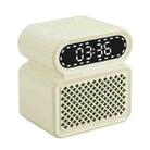 Desktop Alarm Clock Bluetooth Speaker Dual-speaker High-power Computer Audio(Light Yellow) - 1