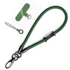 Nylon Braided Lanyard For Mobile Phone Multi-function Anti-lost Pad(Dark Green) - 1