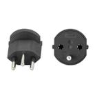 EU to Switzerland Convertible Plug With Ground Wire Travel Adaptor(Black) - 1