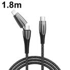 ROMOSS CB40B PD Fast Charging Cable Type-C / USB-C To Type-C/ USB-C / 8 Pin Data Cable, Size: 1.8m(Black) - 1