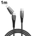 ROMOSS CB40B PD Fast Charging Cable Type-C / USB-C To Type-C/ USB-C / 8 Pin Data Cable, Size: 1m(Black) - 1
