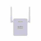 WR06 2.4G 300Mbps External Dual Antenna Repeater Wireless Router Signal Amplifier(UK Plug) - 1