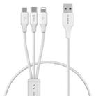 ROMOSS CB251N 66W 8 Pin + USB-C/Type-C + Micro USB 3 In 1 Charging Data Cable (1.8m ) - 1