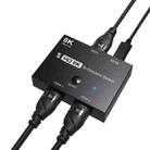 8K  48Gbps Bi-Directional HDMI Splitter 1 In 2 Out 2 In 1 Out Converter For PS5 Xbox Monitor(Black) - 1