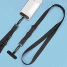 Mobile Phone Messenger Lanyard Adjustable Wide Hanging Neck Sling(Classic Black) - 1