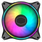 MF140 HALO ARGB 14cm RGB 5V/3PIN Computer Case Quiet PWM Fan PC CPU Cooler, Color: Black - 1