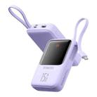 ROMOSS PFC10 10000mAh LED Digital Display Mini Large Capacity Power Bank(Purple with Type-C Cable) - 1