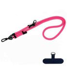 10mm Thick Rope Mobile Phone Anti-Lost Adjustable Lanyard Spacer(Fluorescence Rose Red) - 1