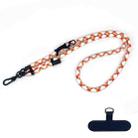 10mm Thick Rope Mobile Phone Anti-Lost Adjustable Lanyard Spacer(White Orange Coarse Pattern) - 1