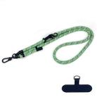 10mm Thick Rope Mobile Phone Anti-Lost Adjustable Lanyard Spacer(Green White Twill) - 1