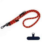 10mm Thick Rope Mobile Phone Anti-Lost Adjustable Lanyard Spacer(Red Yellow Coarse Pattern) - 1