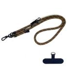 10mm Thick Rope Mobile Phone Anti-Lost Adjustable Lanyard Spacer(Coffee Beige) - 1