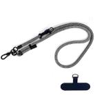 10mm Thick Rope Mobile Phone Anti-Lost Adjustable Lanyard Spacer(Black White Grid) - 1