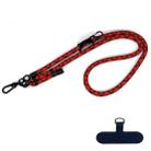 10mm Thick Rope Mobile Phone Anti-Lost Adjustable Lanyard Spacer(Red Black Coarse Patterns) - 1