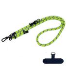 10mm Thick Rope Mobile Phone Anti-Lost Adjustable Lanyard Spacer(Green Blue Coarse Pattern) - 1