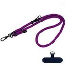 10mm Thick Rope Mobile Phone Anti-Lost Adjustable Lanyard Spacer(Rose Purple) - 1