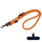 10mm Thick Rope Mobile Phone Anti-Lost Adjustable Lanyard Spacer(Orange Gray Fine Lines) - 1