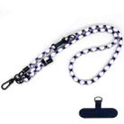 10mm Thick Rope Mobile Phone Anti-Lost Adjustable Lanyard Spacer(White Purple Coarse Pattern) - 1