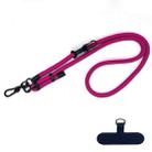 10mm Thick Rope Mobile Phone Anti-Lost Adjustable Lanyard Spacer(Rose Color) - 1