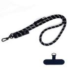 10mm Thick Rope Mobile Phone Anti-Lost Adjustable Lanyard Spacer(Black Pink Coarse Pattern) - 1