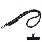 10mm Thick Rope Mobile Phone Anti-Lost Adjustable Lanyard Spacer(Black Red Coarse Pattern) - 1