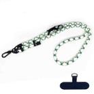 10mm Thick Rope Mobile Phone Anti-Lost Adjustable Lanyard Spacer(White Green Coarse Pattern) - 1