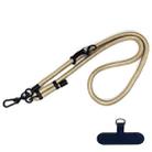10mm Thick Rope Mobile Phone Anti-Lost Adjustable Lanyard Spacer(Bright Gold) - 1