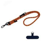 10mm Thick Rope Mobile Phone Anti-Lost Adjustable Lanyard Spacer(Persimmon Red Coffee) - 1