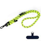 10mm Thick Rope Mobile Phone Anti-Lost Adjustable Lanyard Spacer(Fluorescent Green Black) - 1