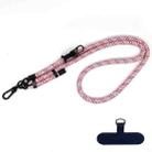 10mm Thick Rope Mobile Phone Anti-Lost Adjustable Lanyard Spacer(Dark Pink Plaid) - 1