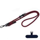 10mm Thick Rope Mobile Phone Anti-Lost Adjustable Lanyard Spacer(Tide Pattern Black Red) - 1