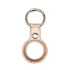 For Airtag Tracker Locator Faux Leather Case Protective Cover(Rose Gold) - 1