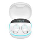 M13 LED Digital Display Wireless In-Ear Noise Reduction Bluetooth Headset Sport Headphones(White) - 1