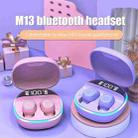 M13 LED Digital Display Wireless In-Ear Noise Reduction Bluetooth Headset Sport Headphones(Violets) - 2