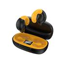 R18 LED Digital Display Wireless Ear Clip Noise Reduction Bluetooth Headset(Black Yellow) - 1