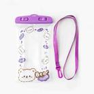 Mobile Phone IPX8 Waterproof Bag Touch Screen Swimming And Diving Case(Purple Bear) - 1