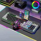 K-Snake Mechanical Feel Keyboard Mouse Kit USB Wired 104 Keycaps Computer Keyboard, Style: Keyboard+Mouse (Black Gray)  - 1