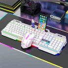 K-Snake Mechanical Feel Keyboard Mouse Kit USB Wired 104 Keycaps Computer Keyboard, Style: Keyboard+Mouse (White)  - 1