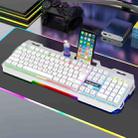 K-Snake Mechanical Feel Keyboard Mouse Kit USB Wired 104 Keycaps Computer Keyboard, Style: Single Keyboard (White) - 1